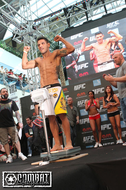 Dos Anjos UFC 112 weigh in