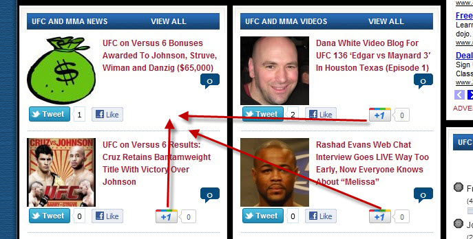 MMAFight Homepage Social Icons